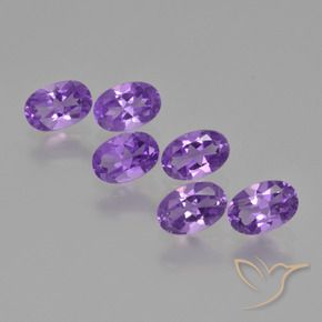 Gemme di Ametista Viola medio naturale da 2.50 ct, Ovale, VVS-VS