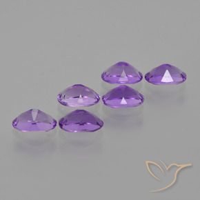 Gemme di Ametista Viola medio naturale da 2.50 ct, Ovale, VVS-VS