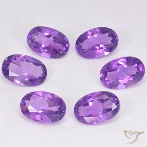 Gemme di Ametista viola vivido naturale da 2.54 ct, Ovale, VVS-VS