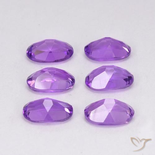 Gemme di Ametista viola vivido naturale da 2.54 ct, Ovale, VVS-VS