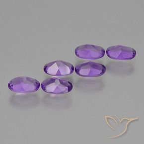 Gemme di Ametista Viola medio-scuro naturale da 2.29 ct, Ovale, VVS-VS