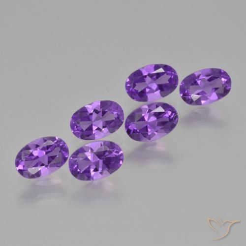 2.51ctw Naturale Viola Intenso Ametista, Ovale, VVS-VS