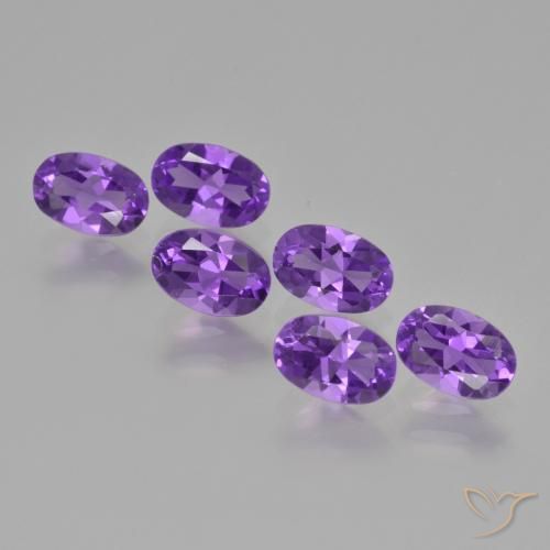 Gemme di Ametista Viola Intenso naturale da 2.51 ct, Ovale, VVS-VS