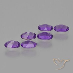 Gemme di Ametista Viola scuro naturale da 2.29 ct, Ovale, VVS-VS