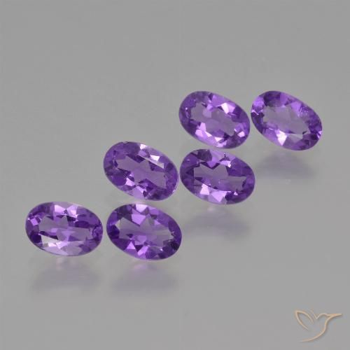 2.43ctw Naturale Viola Intenso Ametista, Ovale, VVS-VS