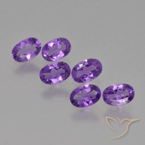 Gemme di Ametista Viola Intenso naturale da 2.43 ct, Ovale, VVS-VS