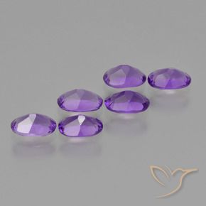 Gemme di Ametista Viola Intenso naturale da 2.43 ct, Ovale, VVS-VS