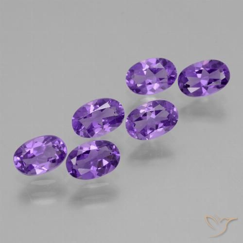 2.46ctw Naturale Viola medio Ametista, Ovale, VVS-VS