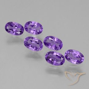 Gemme di Ametista Viola medio naturale da 2.46 ct, Ovale, VVS-VS