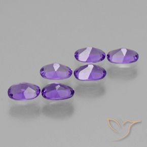 Gemme di Ametista Viola medio naturale da 2.46 ct, Ovale, VVS-VS
