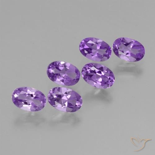 2.56ctw Naturale viola vivido Ametista, Ovale, VVS-VS