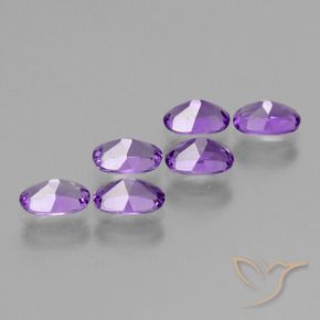 Gemme di Ametista viola vivido naturale da 2.56 ct, Ovale, VVS-VS