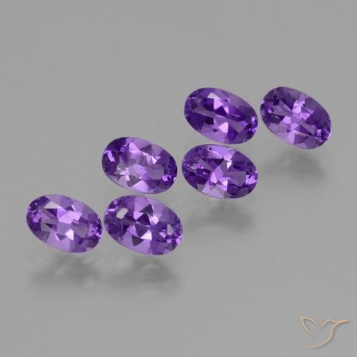 2.58ctw Naturale viola vivido Ametista, Ovale, VVS-VS