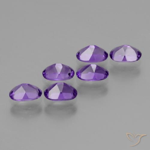 Gemme di Ametista viola vivido naturale da 2.58 ct, Ovale, VVS-VS