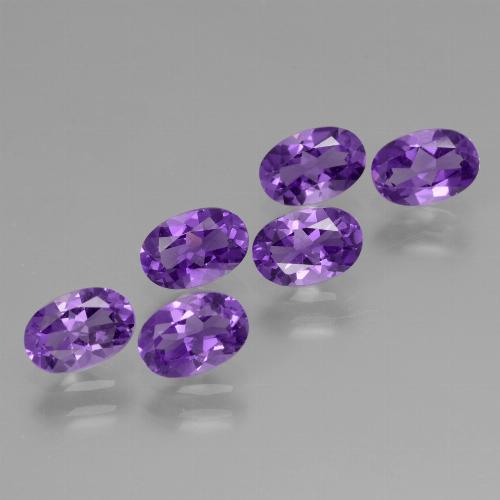 Gemme di Ametista viola vivido naturale da 2.53 ct, Taglio ovale, VVS-VS