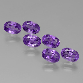 Gemme di Ametista viola vivido naturale da 2.53 ct, Taglio ovale, VVS-VS