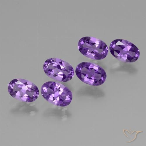 2.44ctw Naturale Viola scuro Ametista, Ovale, VVS-VS