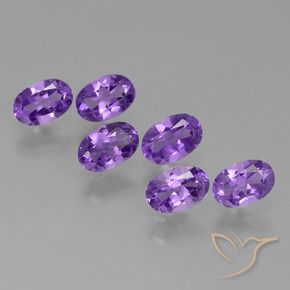 Gemme di Ametista Viola medio naturale da 2.52 ct, Ovale, VVS-VS