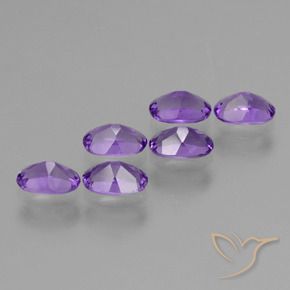 Gemme di Ametista Viola medio naturale da 2.52 ct, Ovale, VVS-VS