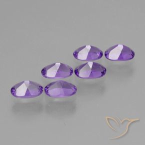 Gemme di Ametista viola vivido naturale da 2.59 ct, Ovale, VVS-VS