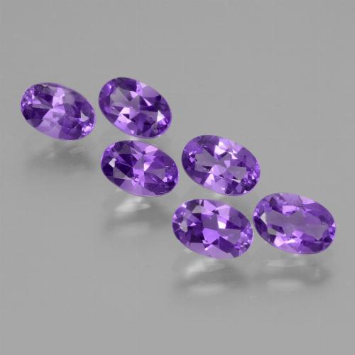 Gemme di ametista viola medio naturale da 2,54 ct, taglio ovale, VVS-VS