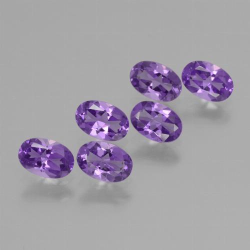 Gemme di Ametista Viola medio naturale da 2.48 ct, Taglio ovale, VVS-VS