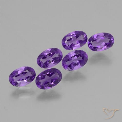 2.56ctw Naturale Viola medio Ametista, Ovale, VVS-VS