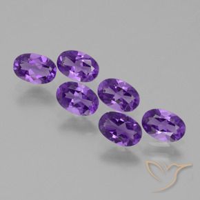 Gemme di Ametista Viola medio naturale da 2.56 ct, Ovale, VVS-VS