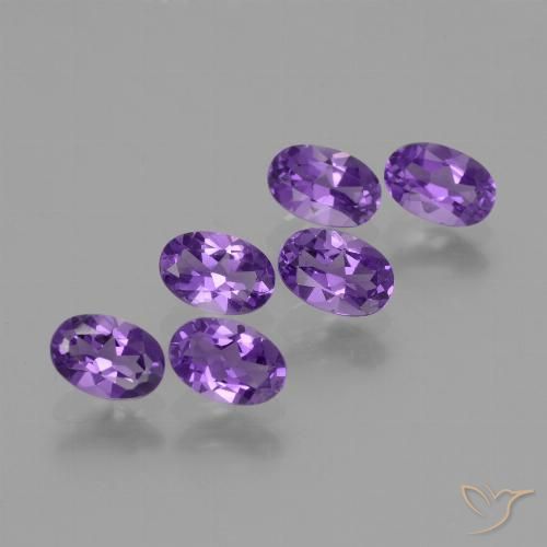 2.47ctw Naturale Viola scuro Ametista, Ovale, VVS-VS