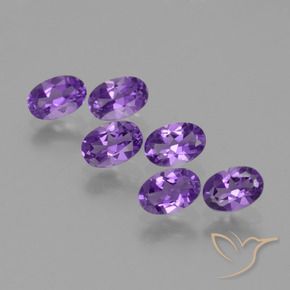 Gemme di Ametista Viola scuro naturale da 2.47 ct, Ovale, VVS-VS