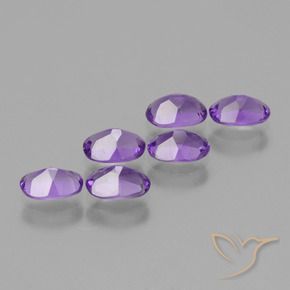 Gemme di Ametista Viola medio naturale da 2.50 ct, Ovale, VVS-VS