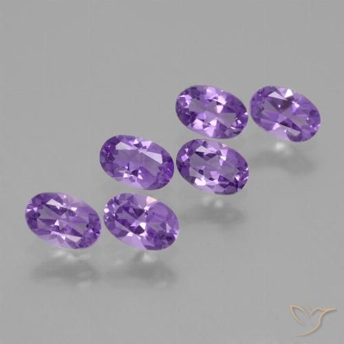 2.39ctw Naturale viola vivido Ametista, Ovale, VVS-VS