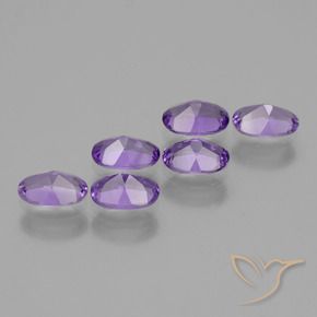 Gemme di Ametista viola vivido naturale da 2.39 ct, Ovale, VVS-VS