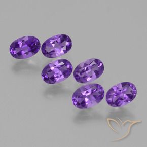Gemme di Ametista Viola Intenso naturale da 2.73 ct, Ovale, VVS-VS
