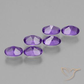 Gemme di Ametista Viola Intenso naturale da 2.73 ct, Ovale, VVS-VS