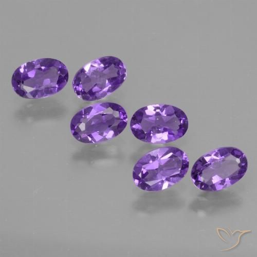2.40ctw Naturale Viola scuro Ametista, Ovale, VVS-VS