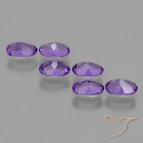 Gemme di Ametista Viola scuro naturale da 2.40 ct, Ovale, VVS-VS