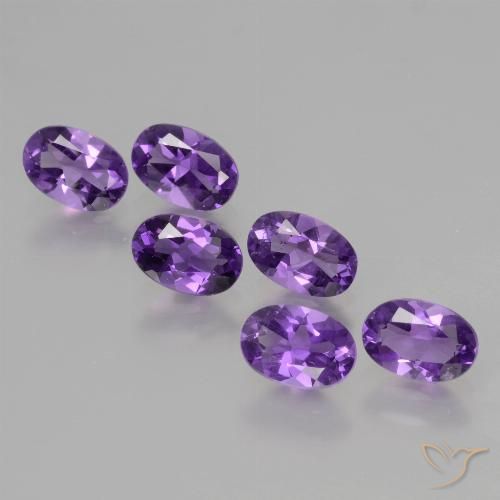 2.55ctw Naturale viola vivido Ametista, Ovale, VVS-VS