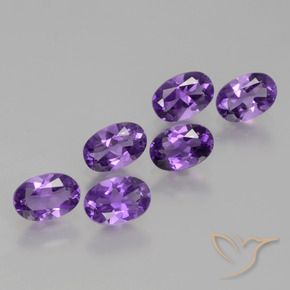 Gemme di Ametista viola vivido naturale da 2.55 ct, Ovale, VVS-VS