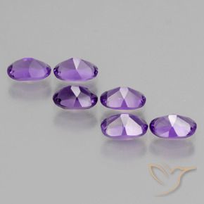 Gemme di Ametista viola vivido naturale da 2.55 ct, Ovale, VVS-VS