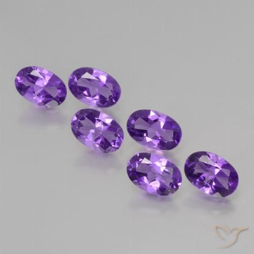 2.42ctw Naturale Viola medio Ametista, Ovale, VVS-VS
