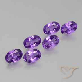Gemme di Ametista Viola medio naturale da 2.42 ct, Ovale, VVS-VS