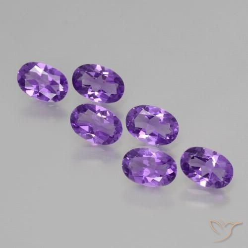 2.45ctw Naturale Viola scuro Ametista, Ovale, VVS-VS