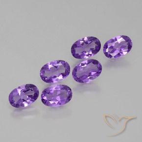 Gemme di Ametista Viola scuro naturale da 2.45 ct, Ovale, VVS-VS