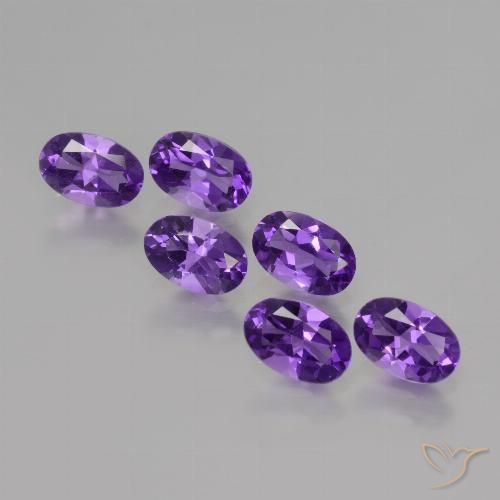 2.50ctw Naturale Viola scuro Ametista, Ovale, VVS-VS