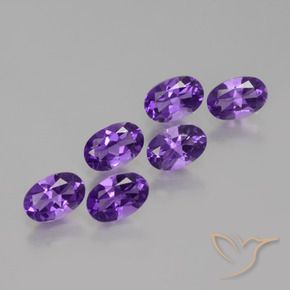 Gemme di Ametista Viola scuro naturale da 2.50 ct, Ovale, VVS-VS