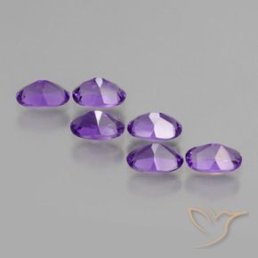 Gemme di Ametista Viola scuro naturale da 2.50 ct, Ovale, VVS-VS