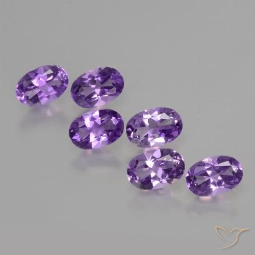 2.57ctw Naturale Viola medio Ametista, Ovale, VVS-VS