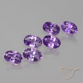 Gemme di Ametista Viola medio naturale da 2.57 ct, Ovale, VVS-VS
