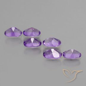Gemme di Ametista Viola medio naturale da 2.57 ct, Ovale, VVS-VS